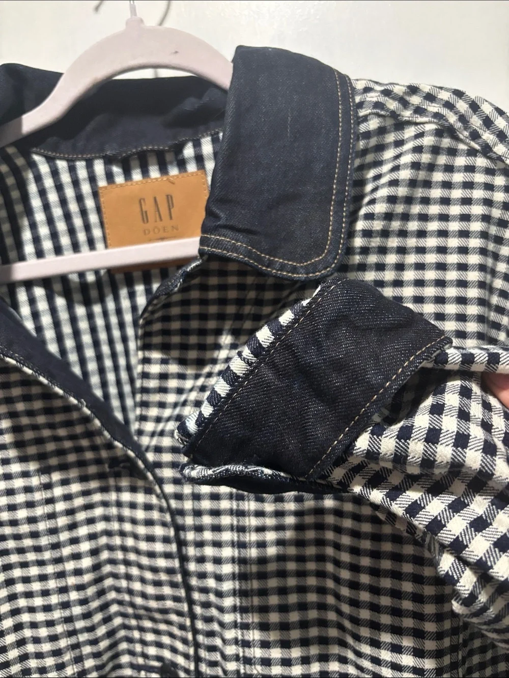 Gap x Doen gingham denim barn jacket - Picture 4 of 6